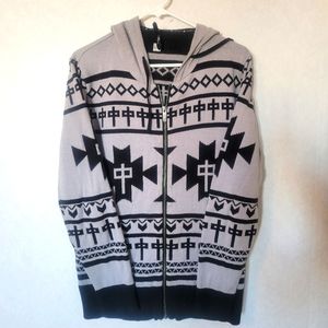 Red Dragon L skater zip sweater